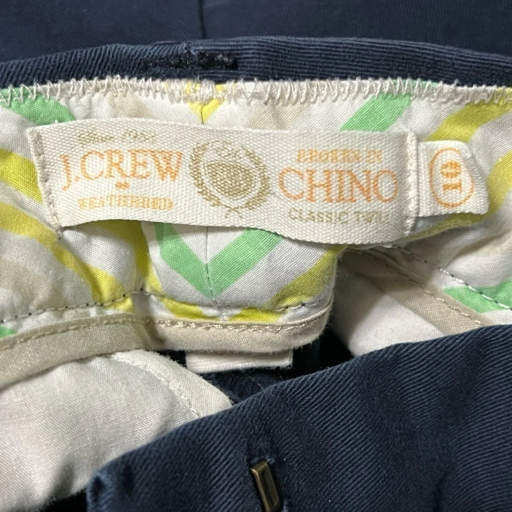 J Crew Weathered Chino Classic Twill City Fit Cotton Navy Shorts Women Size 10